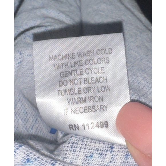 Tailor Byrd Golf Polo Shirt Blue Flamingo Logo‎ Flower Print Stretch Men's Sz L - Picture 8 of 9